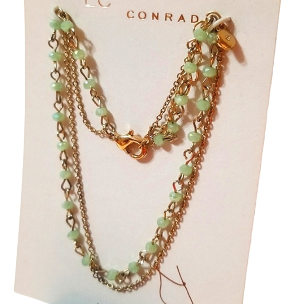 Green And Gold Anklet NWT Ankle Bracelet